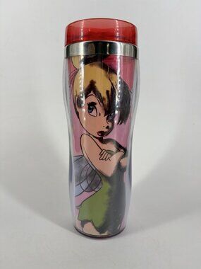 Disney Parks Travel Coffee Cup Mug Lid Fairy Tinker Bell Pink/Purple